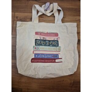 B10 Rifle Paper Co Ladies Night Book Club East West Canvas Tote NWT S25